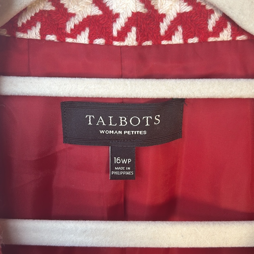 Talbots Houndstooth Wool Cropped Jacket (16 Wp) - image 3